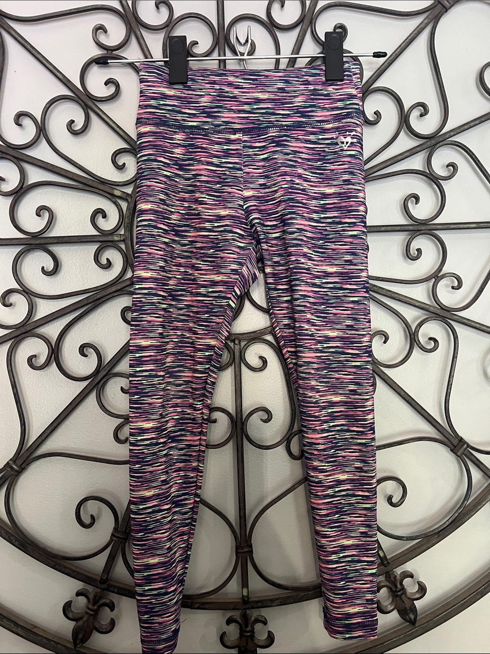Justice Purple and Pink Space-Dye Leggings